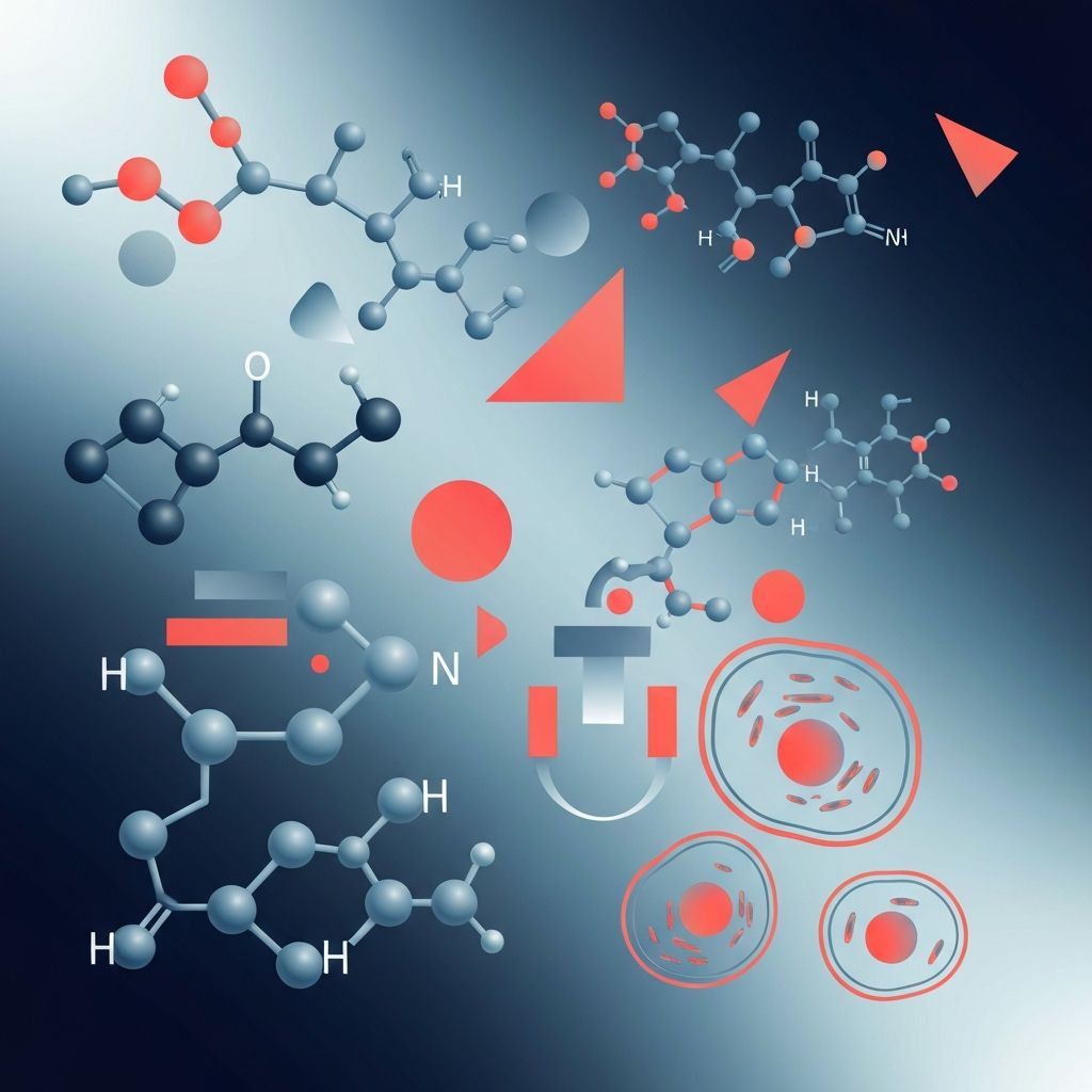 Abstract visualization of biochemical nutrition pathways